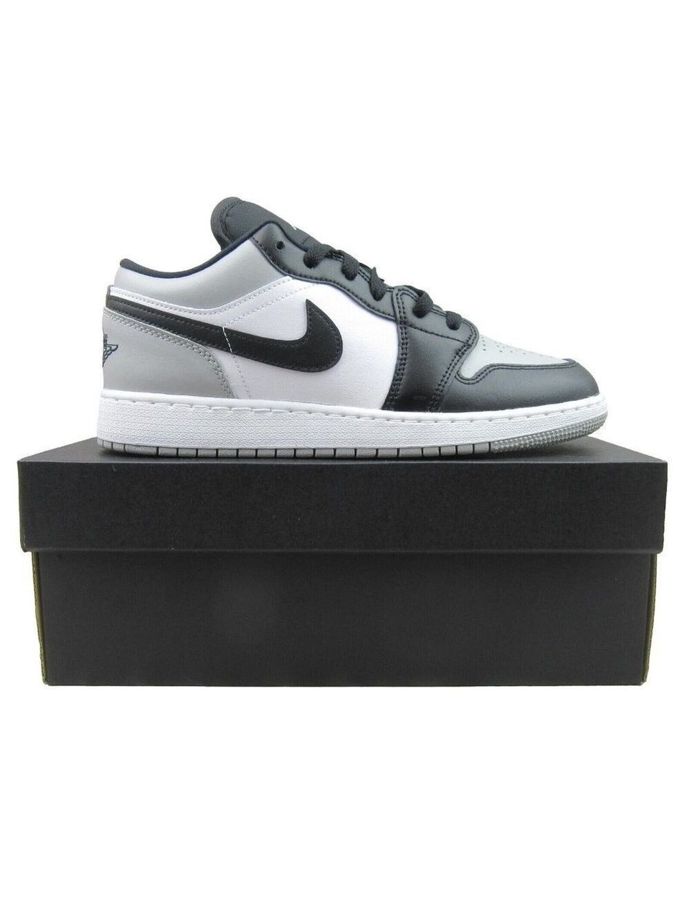 Air Jordan 1 Low GS Size 7Y Shadow Black Grey Shoes NEW